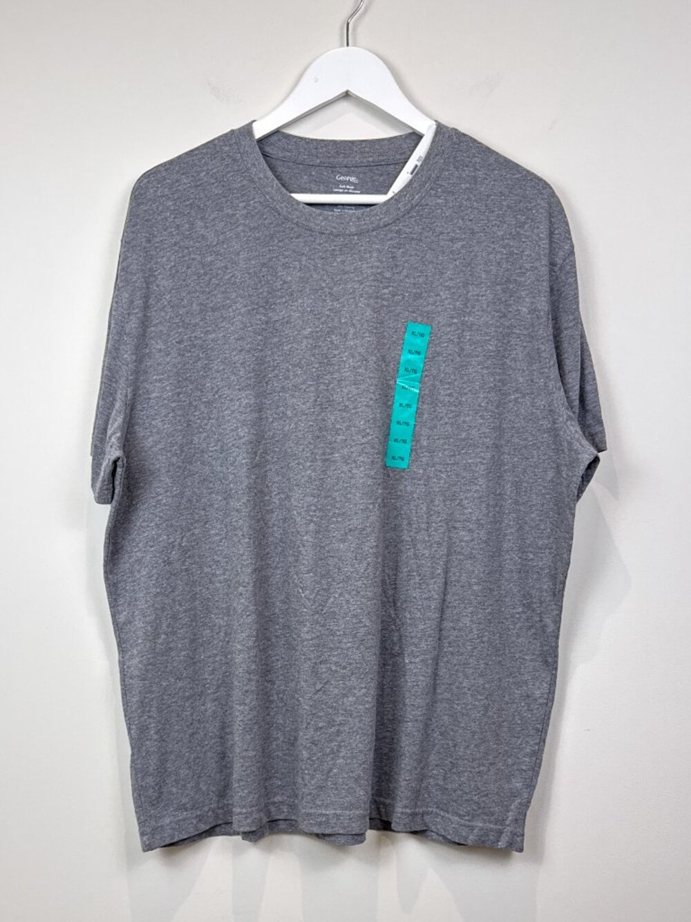 🔥4 for $20🔥 George Mens Heather Grey Crewneck Soft Wash T-Shirt Tee XL NWT